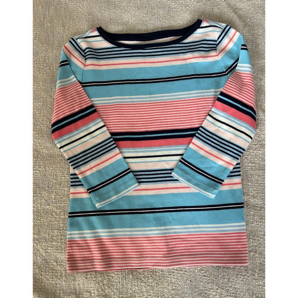 Talbots Pink and Blue Striped 100% Cotton Top Size XS - Picture 4 of 7